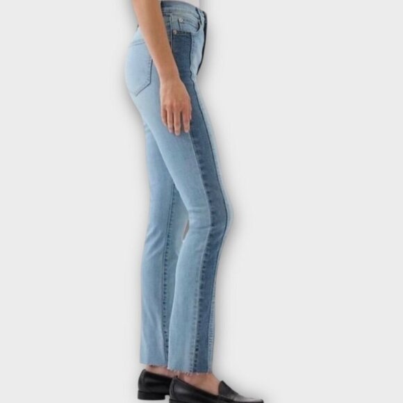 Gap Vintage Slim High Rise Two Tone Jeans Light Wash - Picture 5 of 11